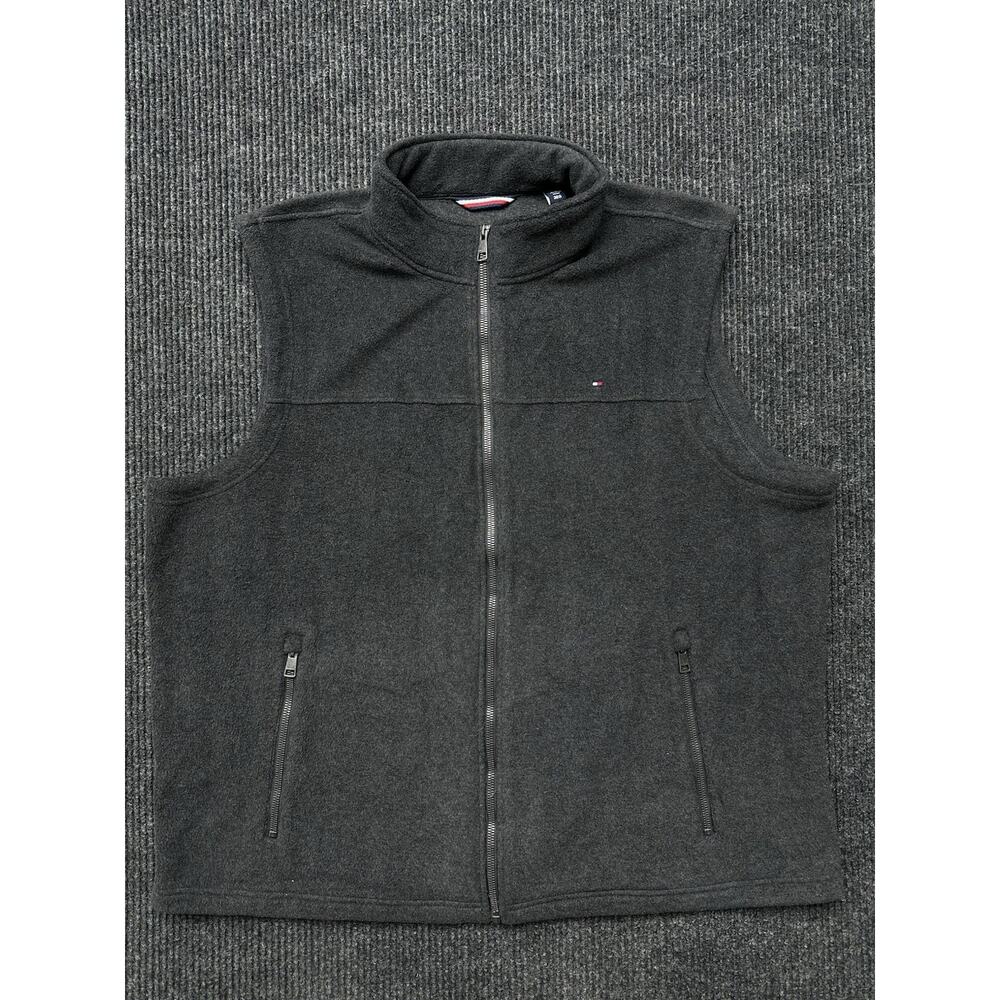 Tommy Hilfiger Gray Fleece Vest Size 3XL Charcoal